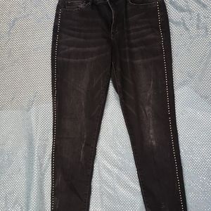 a.n.a black jeggings with studs on the sides